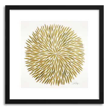 Art print Gold Watercolor Burst by artist Cat Coquillette