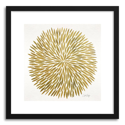 Art print Gold Watercolor Burst by artist Cat Coquillette