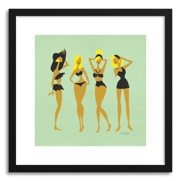 Fine art print Bombshells Blonde Black by artist Cat Coquillette