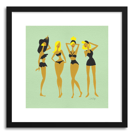 Fine art print Bombshells Blonde Black by artist Cat Coquillette
