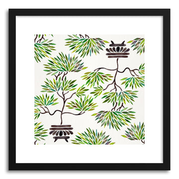 Art print Green Bonsai Pattern by artist Cat Coquillette