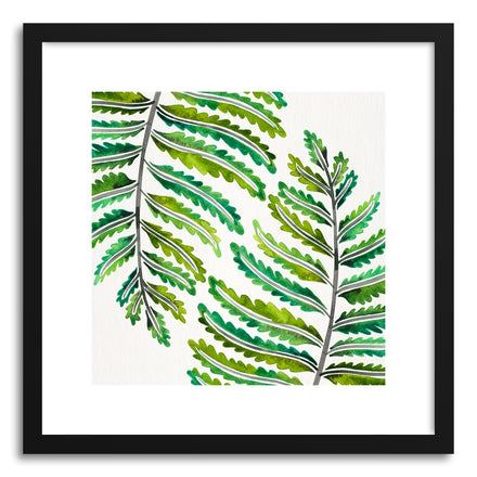 Art print Green Fern Leaf Pattern by artist Cat Coquillette