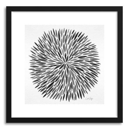 Art print Grey Watercolor Burst by artist Cat Coquillette