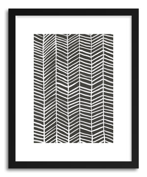 Art print Herringbone Black by artist Cat Coquillette