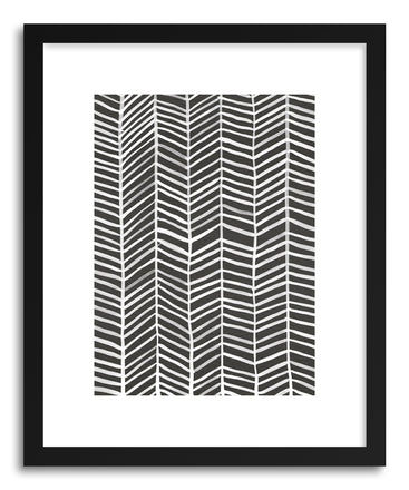 Art print Herringbone Black by artist Cat Coquillette