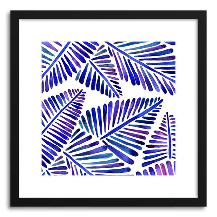 Art print Indigo Banana Leaves Pattern by artist Cat Coquillette