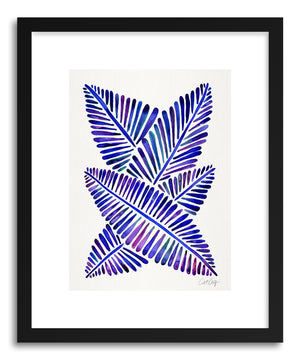 Art print Indigo Banana Leaves by artist Cat Coquillette