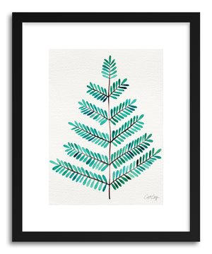 Art print Leaflets Turquoise by artist Cat Coquillette