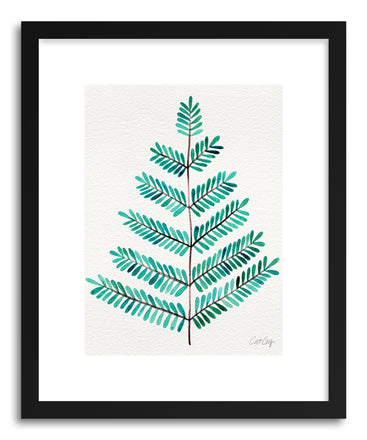 Art print Leaflets Turquoise by artist Cat Coquillette