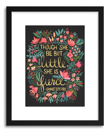 Art print Little Fierce Charcoal by artist Cat Coquillette