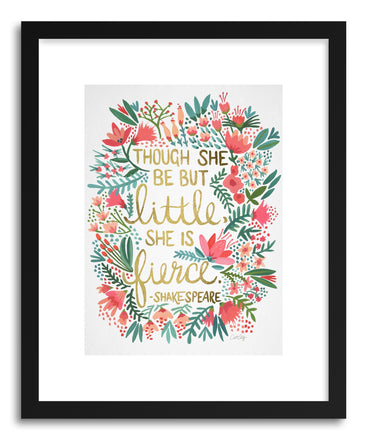 Art print Little Fierce White by artist Cat Coquillette