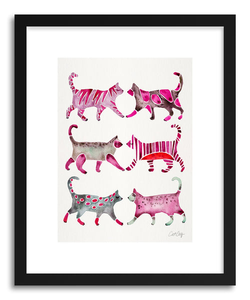 Art print Magenta Cat Collection by artist Cat Coquillette