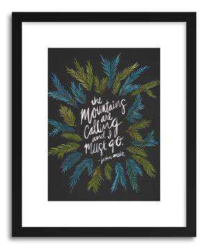 Art print Mountains charcoal by artist Cat Coquillette