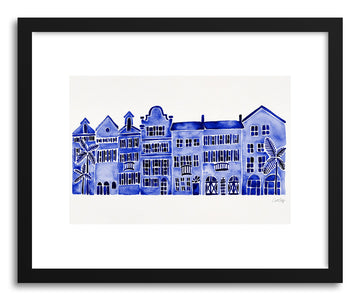 Art print Navy Rainbow Row by artist Cat Coquillette