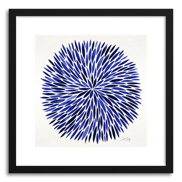 Art print Navy Watercolor Burst by artist Cat Coquillette