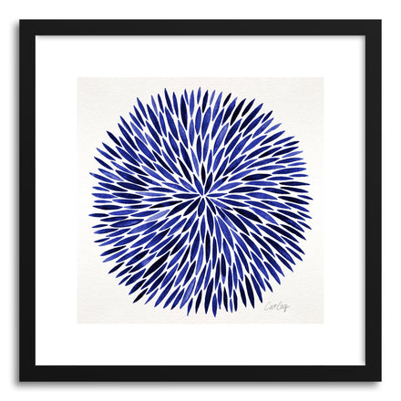 Art print Navy Watercolor Burst by artist Cat Coquillette