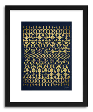 Art print Norwegian Gold on Navy by artist Cat Coquillette