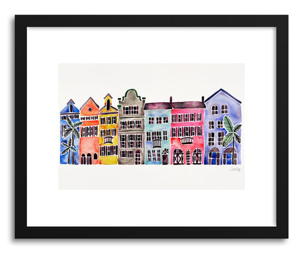 Art print Rainbow Rainbow Row by artist Cat Coquillette