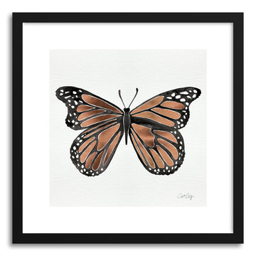Art print Rose Gold Butterfly by artist Cat Coquillette