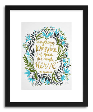 Fine art print J K Rowling Green On White by artist Cat Coquillette