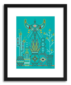 Art print Turquoise Santa Fe Garden by artist Cat Coquillette