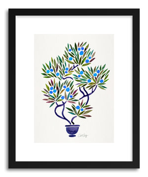 Art print Blue Bonsai Orange by artist Cat Coquillette