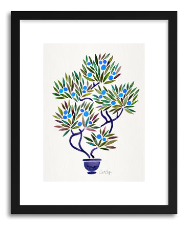 Art print Blue Bonsai Orange by artist Cat Coquillette