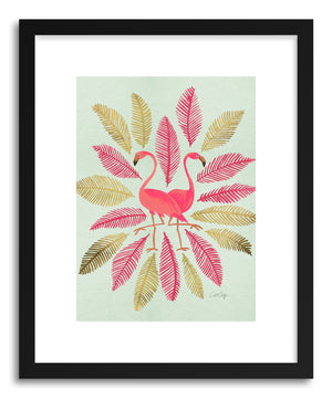 Art print Flamingos Pink Gold by artist Cat Coquillette