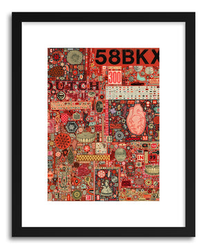 Fine art print Big Numbers Heart And Teeth by artist Colin Johnson
