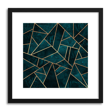 Art print Deep Teal Stone by artist Elisabeth Fredriksson
