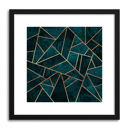 Art print Deep Teal Stone by artist Elisabeth Fredriksson