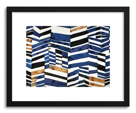 Art print Cobalt And Ochre by artist Kate Roebuck