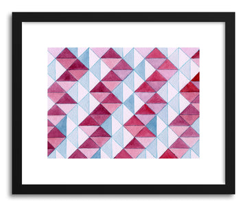 Art print Raspberry Wedgewood Geo by artist Sylvie Lee