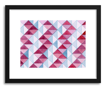 Art print Raspberry Wedgewood Geo by artist Sylvie Lee