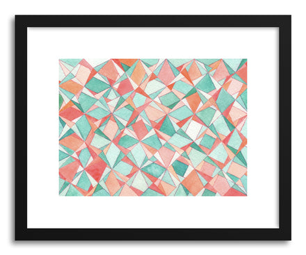 Art print Coral Turquoise Prism by artist Sylvie Lee