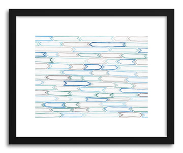 Art print Flags by artist Sylvie Lee in black wood frame