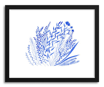 Art print Blue Wild Flowers by artist Tiffany Wong