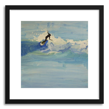 Fine art print Pillars Point Shortboarder by artist Annie Seaton