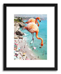 Fine art print Flamingos On The Beach by artist Uma Gokhale
