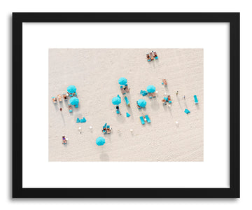 Fine art print Blue Umbrellas by artist Claudia Masco