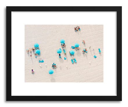 Fine art print Blue Umbrellas by artist Claudia Masco