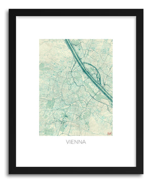 Art print Vienna by artist Hubert Roguski in black frame