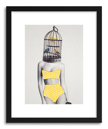 Fine art print Bird BraIned Babe by artist Jenny Liz Rome