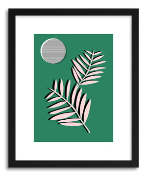 Fine art print Palm Leaves In Moonlight by artist Linda Gobeta