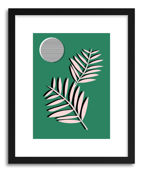 Fine art print Palm Leaves In Moonlight by artist Linda Gobeta