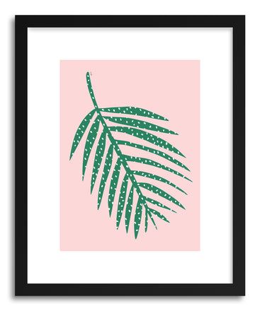 Fine art print Polka Dot Leaf In PInk by artist Linda Gobeta