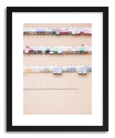 Fine art print Beach Huts by artist Ingrid Beddoes