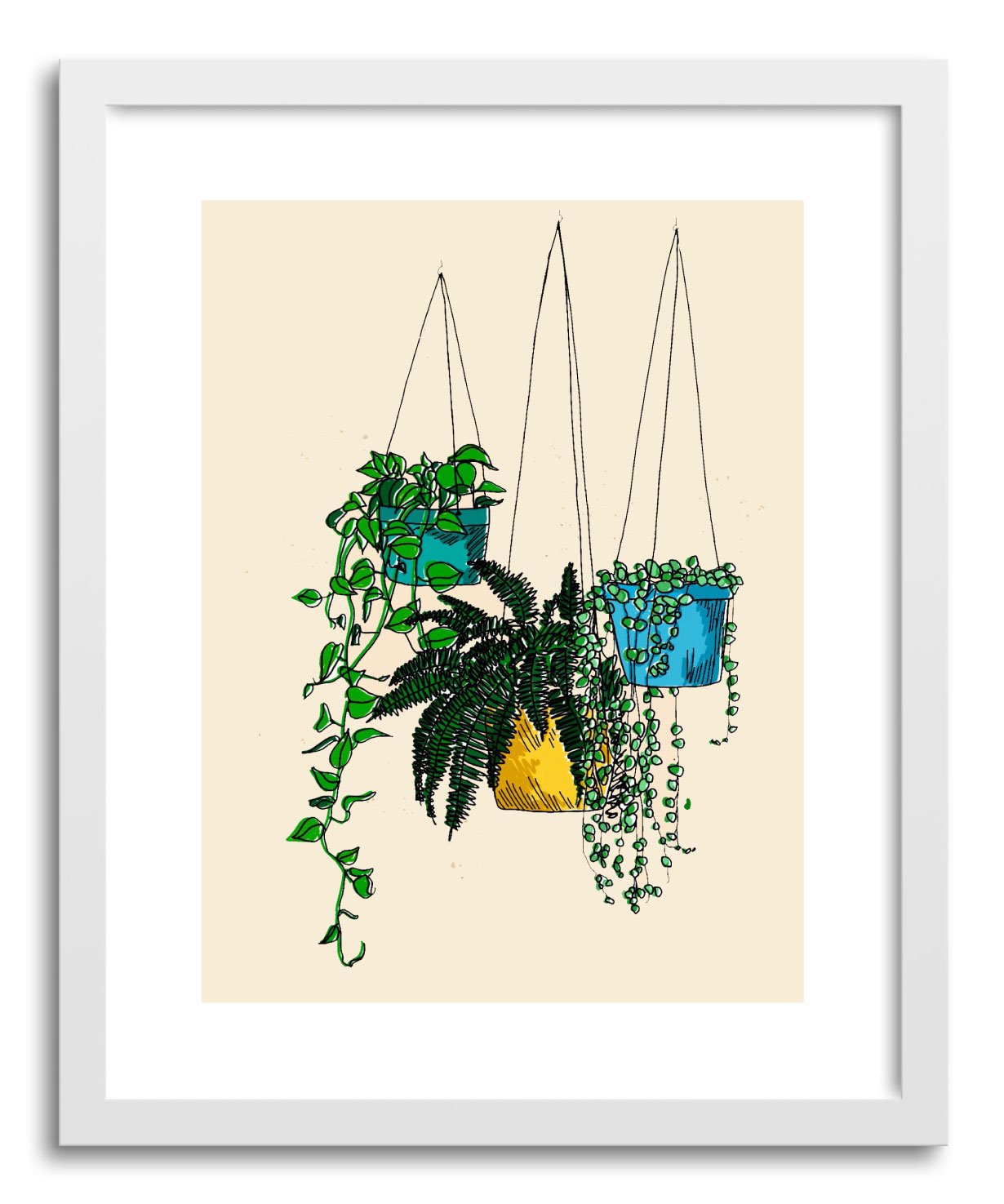 hanging plants tumblr Fine art print Hanging Plants by artist Peggy Dean – Art Crate