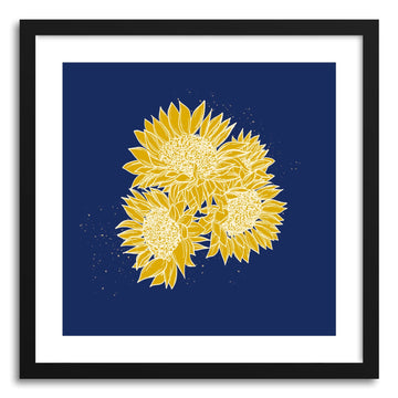 Fine art print Midnight Smile Sunflowers by artist Peggy Dean