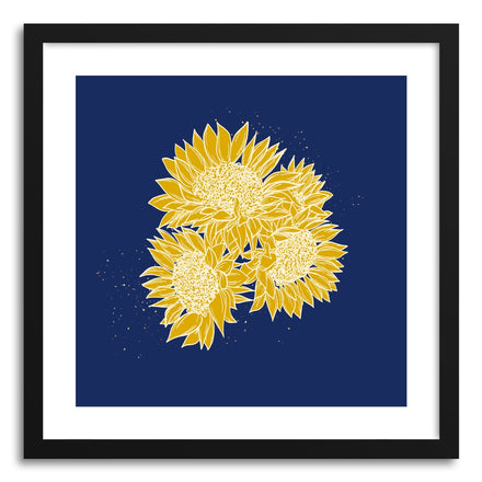 Fine art print Midnight Smile Sunflowers by artist Peggy Dean